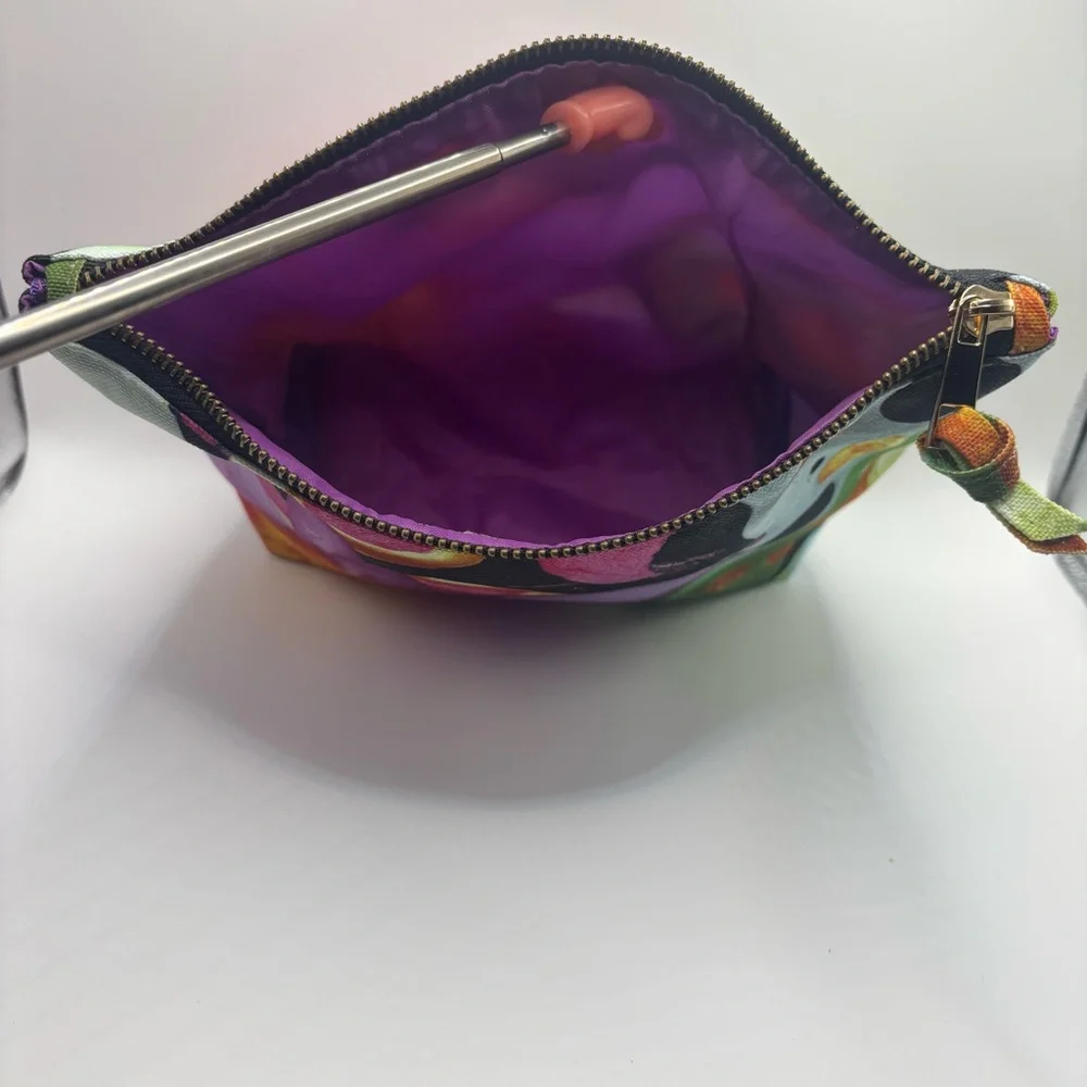 Neiman Marcus Christopher Beane Floral Cosmetic Bag NWOT